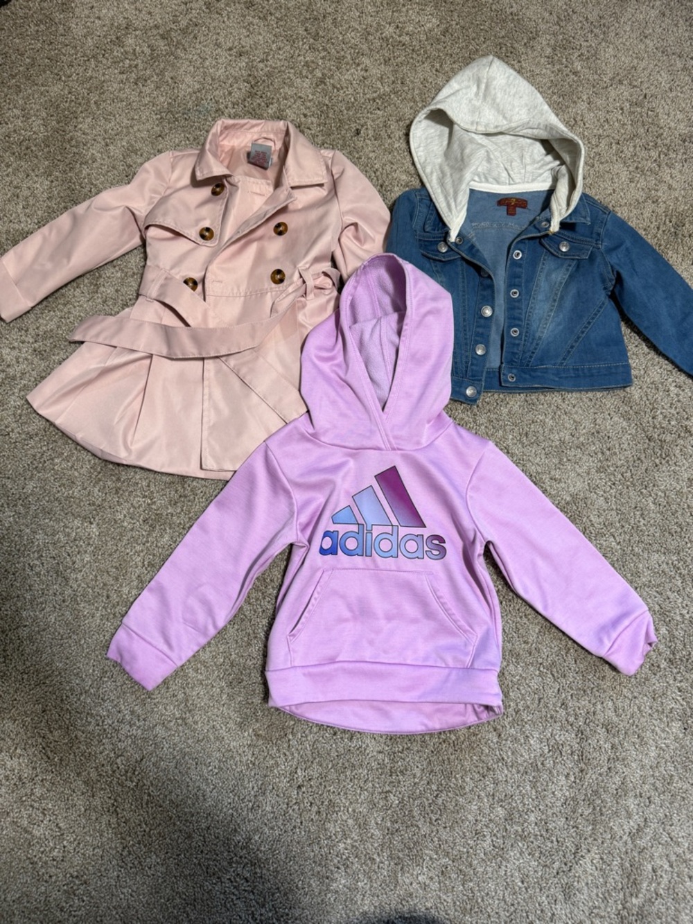 2T Toddler Girl’s Jacket/Hoodie Bundle Lot